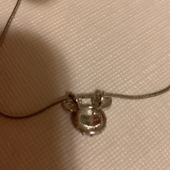 Disney Mickey Mouse Silver rhinestone 18 inch necklace - Picture 8 of 12